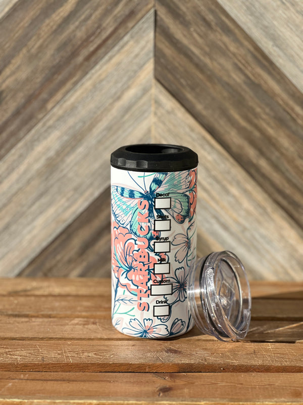 Starbucks Coffee Summer Butterfly 4n1 Tumbler & Koozie