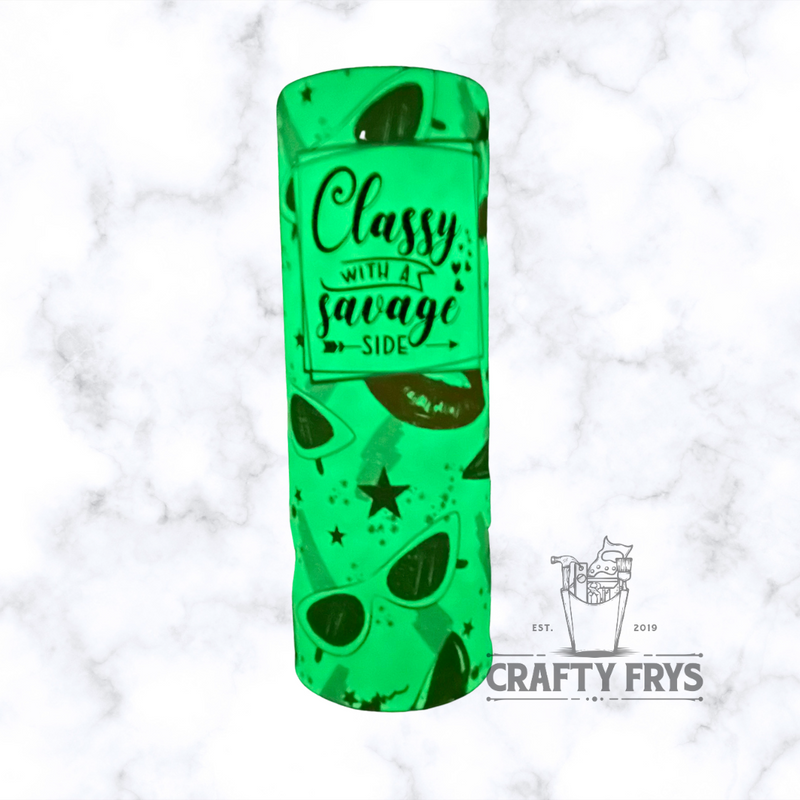 Classy Savage Color Changing, Glow in the dark 20 Oz Tumbler