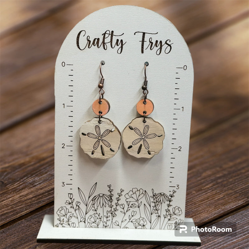 Sand Dollar Dangly Earrings