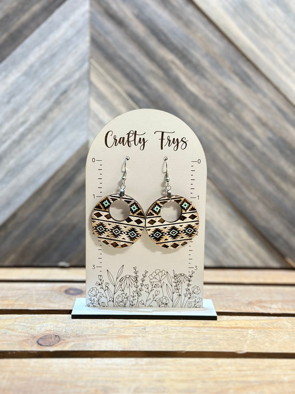 Round Aztec Earrings