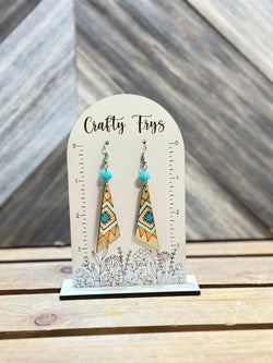 Slanted Aztec Earrings