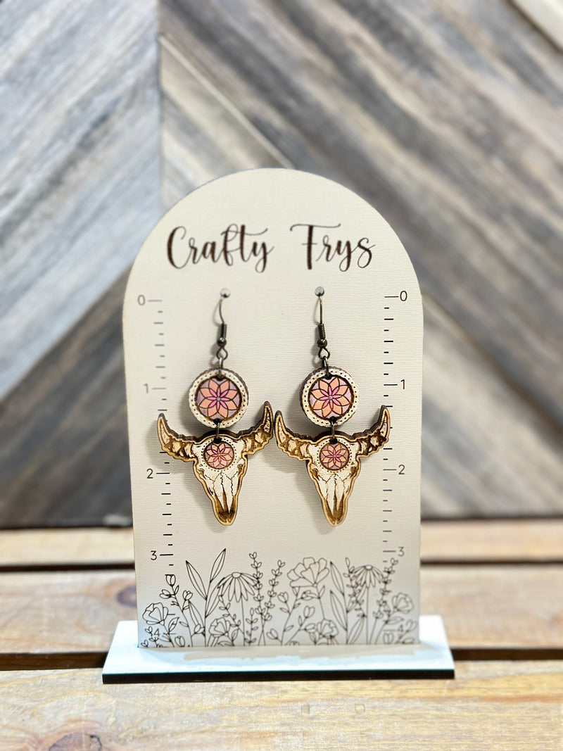 Skull Dream Catcher Earrings