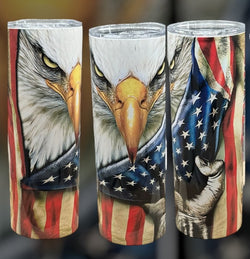 American Flag with Eagle tumbler