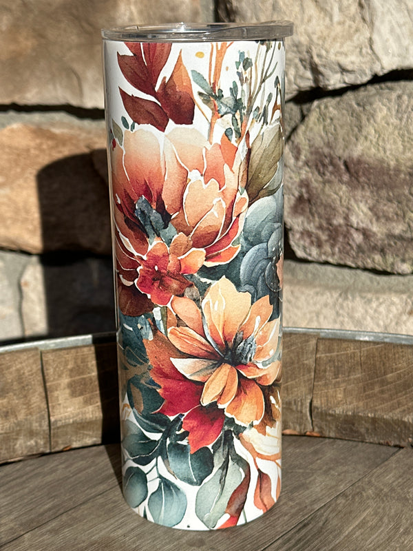 Watercolor Flowers Tumbler